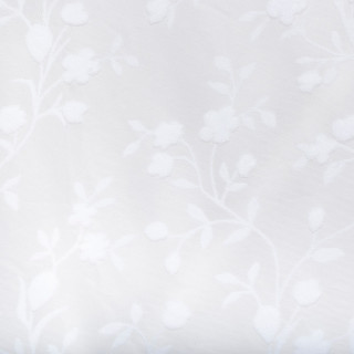 Voilage à motif fleuri LAZI - 140 x 240 cm - Blanc