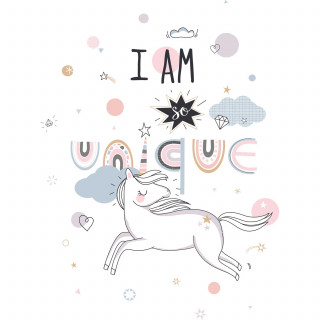 Parure de lit enfant licorne - 100% coton 57 fils/cm² - 140 x 200 cm