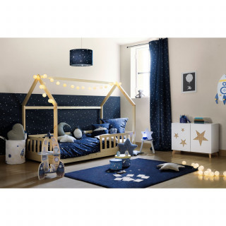 Parure de lit enfant réversible espace - 100% coton - 140 x 200 cm