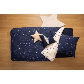 Parure de lit enfant réversible espace - 100% coton - 140 x 200 cm