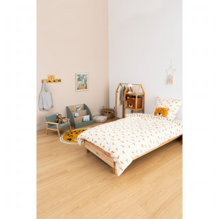 Parure de lit enfant réversible léopard - 100% coton 57 fils/cm² - 140 x 200 cm