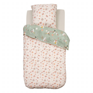 Parure de lit enfant réversible fée - 100% coton 57 fils/cm² - 140 x 200 cm