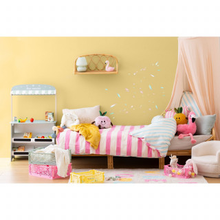 Parure de lit enfant réversible à rayures - 100% coton 57 fils/cm² - 140 x 200 cm