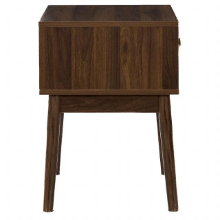 Table de chevet 1 tiroir effet noyer TIFFANY - Marron