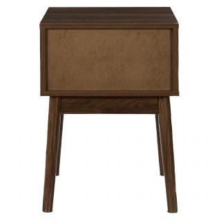Table de chevet 1 tiroir effet noyer TIFFANY - Marron