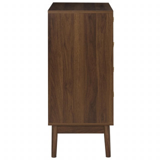 Commode 4 tiroirs effet noyer TIFFANY - Marron
