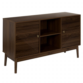 Buffet 2 portes et 2 niches effet noyer TIFFANY - Marron