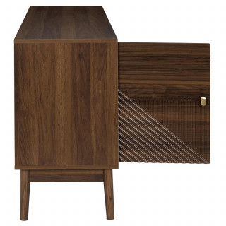Buffet 2 portes et 2 niches effet noyer TIFFANY - Marron