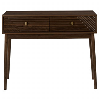 Console 2 tiroirs effet noyer TIFFANY - Marron