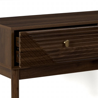 Console 2 tiroirs effet noyer TIFFANY - Marron