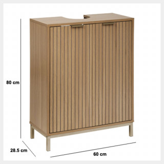 Meuble lavabo 2 portes en bois TASSO - Beige