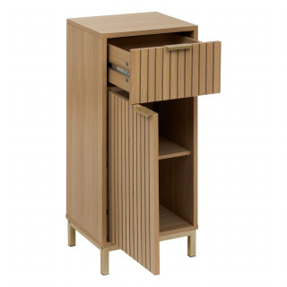 Meuble bas 1 porte et 1 tiroir en bois TASSO - Beige
