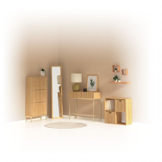 Boîte de rangement 31 x 31 en bois TASSO - Beige