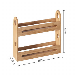 Étagère à épices 2 niveaux en bambou BELYA - Beige