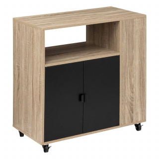Desserte de rangement avec portes en bois ALIAJ - Beige