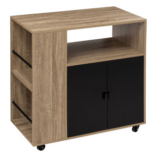 Desserte de rangement avec portes en bois ALIAJ - Beige