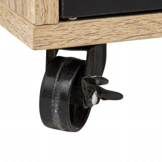 Desserte de rangement avec portes en bois ALIAJ - Beige