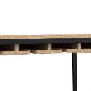 Meuble bar avec rack pour 25 bouteilles en bois ALIAJ - Noir