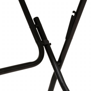 Table pliante renforcée en bois et métal FOLDA - Beige et noir