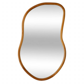 Miroir organique en bois LIVIA - 75 x 45 cm - Beige