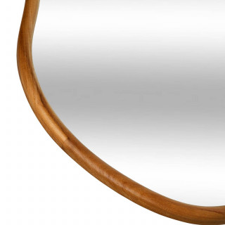 Miroir organique en bois LIVIA - 75 x 45 cm - Beige