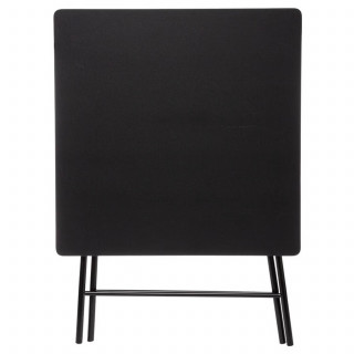 Table d'appoint pliable en métal pour 4 personnes - Noir