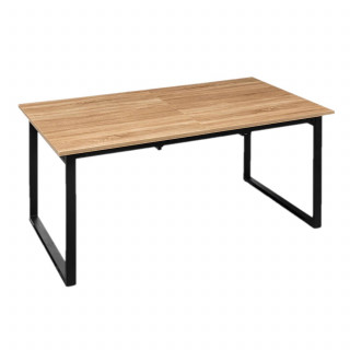Table à manger extensible effet chêne pour 6 à 8 personnes ALIAJ - Beige