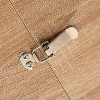 Table à manger extensible effet chêne pour 6 à 8 personnes ALIAJ - Beige