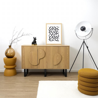 Buffet 3 portes en bois CALYPSO - Marron