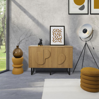 Buffet 3 portes en bois CALYPSO - Marron