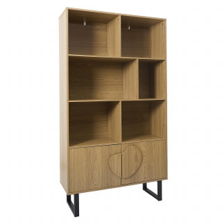 Bibliothèque 2 portes en bois CALYPSO - Marron