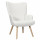 Fauteuil de salon en bouclette RHEA - Blanc