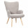 Fauteuil de salon en bouclette RHEA - Taupe