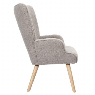 Fauteuil de salon en bouclette RHEA - Taupe