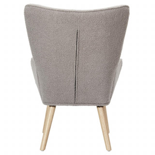 Fauteuil de salon en bouclette RHEA - Taupe