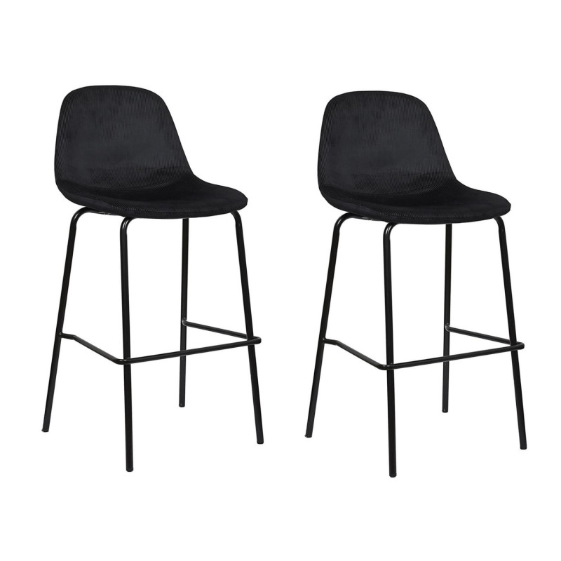 Lot de 2 chaises de bar GIULIA - Noir