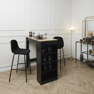 Lot de 2 chaises de bar GIULIA - Noir