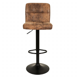 Lot de 2 chaises de bar réglables DOWNTOWN - Marron