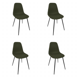 Lot de 4 chaises ATOME - Kaki