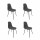 Lot de 4 chaises ATOME - Gris foncé