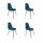 Lot de 4 chaises ATOME - Bleu