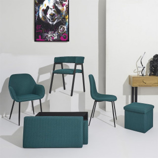 Lot de 4 chaises ATOME - Bleu
