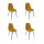Lot de 4 chaises ATOME - Jaune