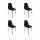 Lot de 4 chaises ATOME - Noir