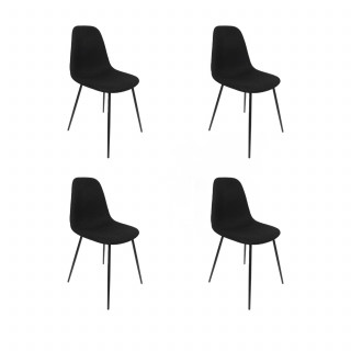 Lot de 4 chaises ATOME - Noir