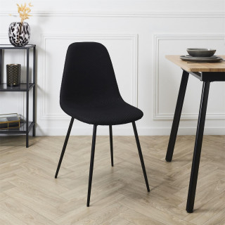 Lot de 4 chaises ATOME - Noir