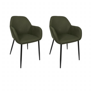 Lot de 2 fauteuils ATOME - Kaki