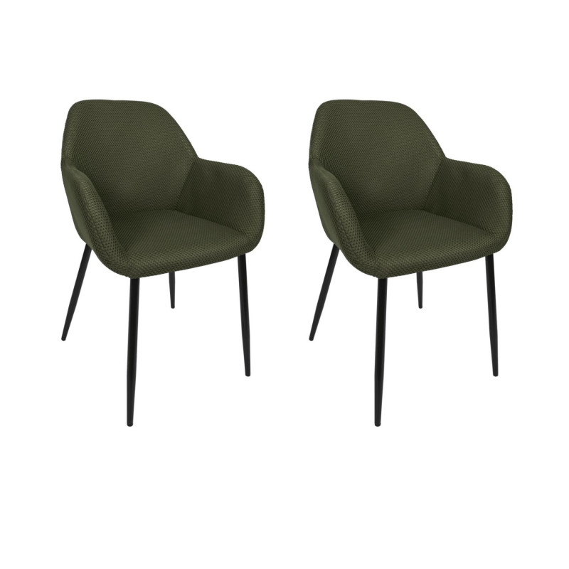 Lot de 2 fauteuils ATOME - Kaki