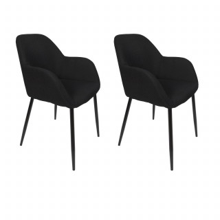 Lot de 2 fauteuils ATOME - Noir