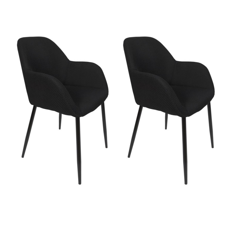 Lot de 2 fauteuils ATOME - Noir